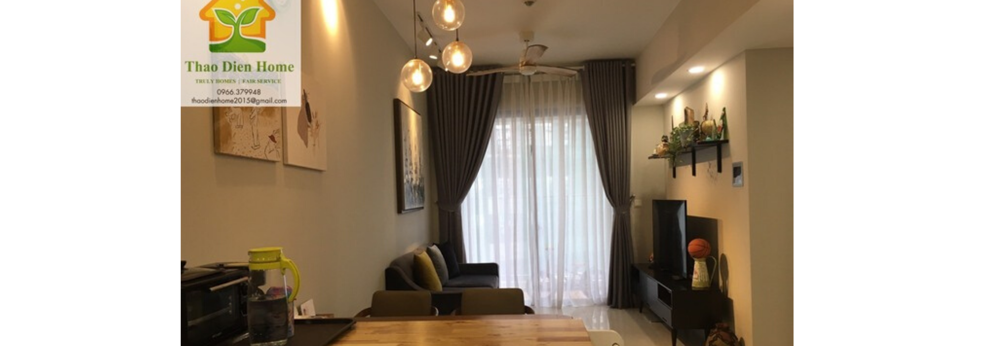 Masteri An Phu Feel like home with 2 brs apartment , cozy style and low floor