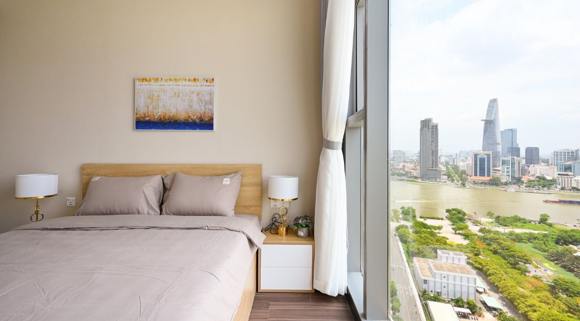 Căn hộ 2 phòng ngủ thanh lịch có ban công tại Linden Residences – Empire City