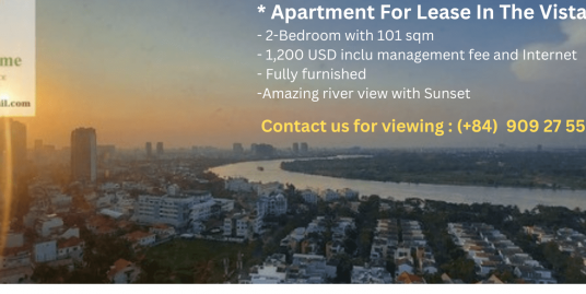 For Rent 2-Bedroom Fully Furnished Apartment In The Vista An Phu With Amazing River View