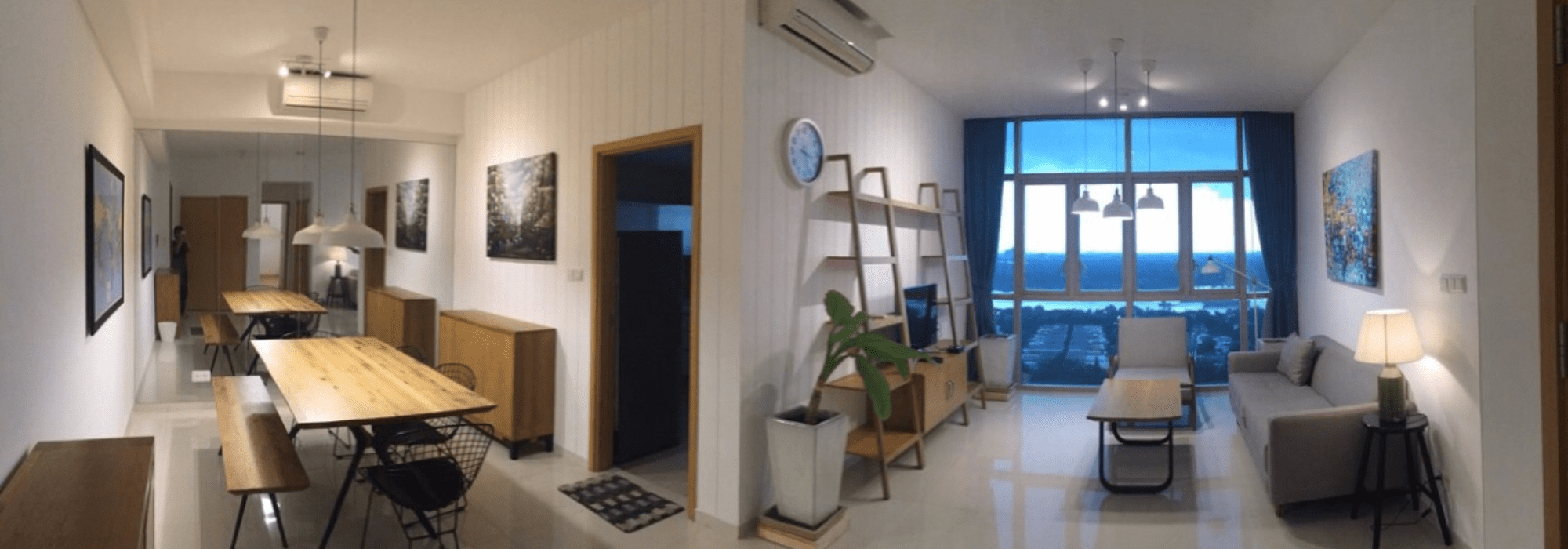 Modern Furnished 2 Bedroom Apartment For Rent With Very Quiet River View In The Vista An Phu