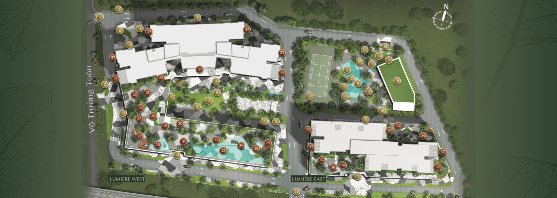masterplan 2 2 -  Căn Hộ 3 Phòng Ngủ Ngọt Ngào & Sang Trọng với View Sông & Sân Vườn Riêng tại LUMIÈRE Riverside 