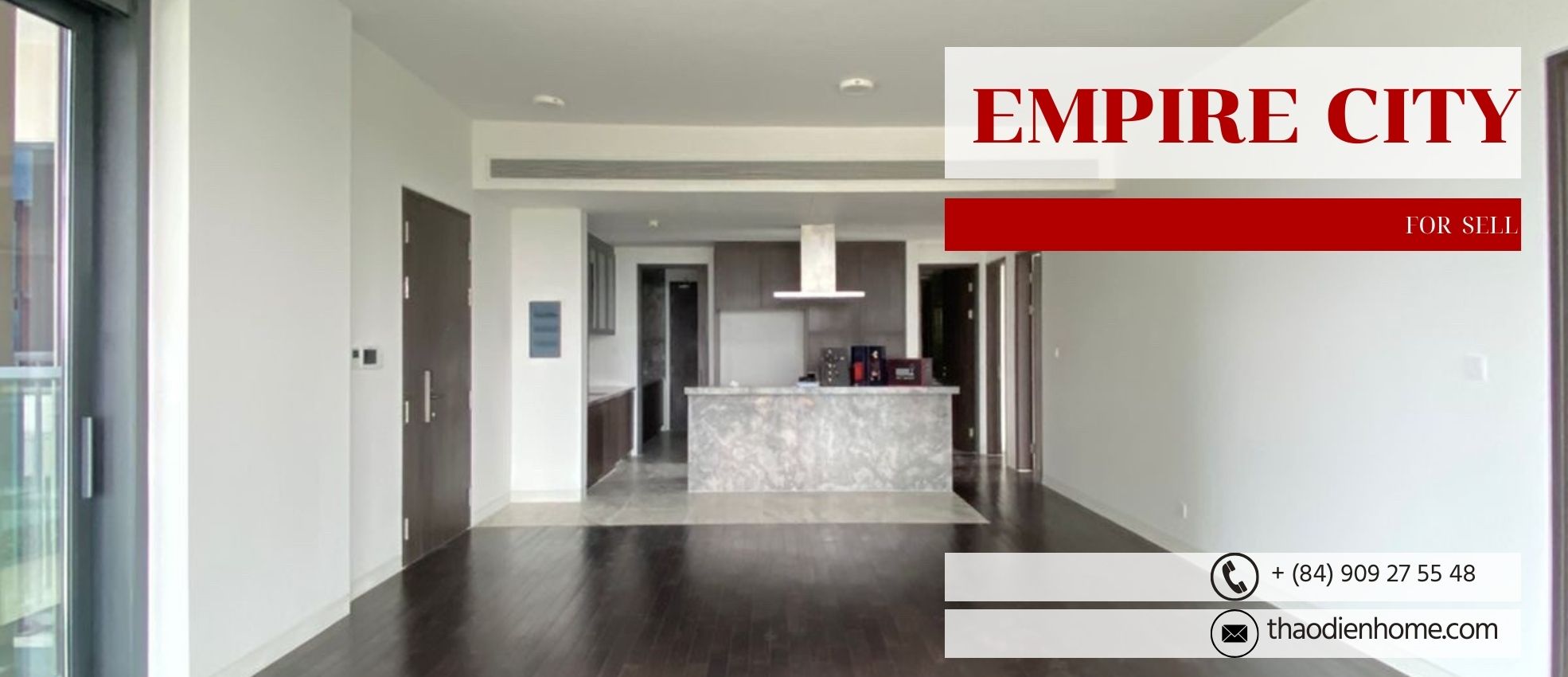 Luxury Unfurnished 3BR Apartment in Empire City with Panoramic River Views